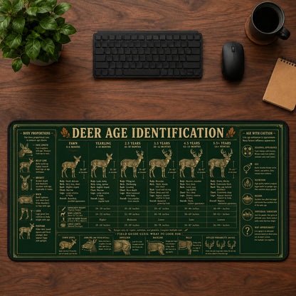 Deer Age Identification Desk Mat Mouse Pad | 5To9Vibe