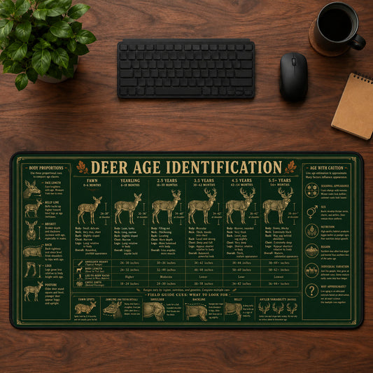 Deer Age Identification Desk Mat Mouse Pad | 5To9Vibe