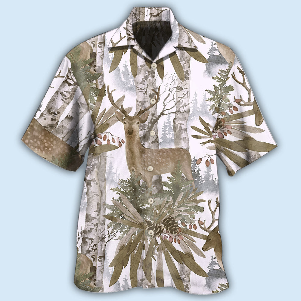 Deer Forest Art Style - Hawaiian Shirt 