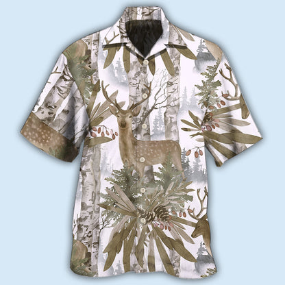 Deer Forest Art Style - Hawaiian Shirt 