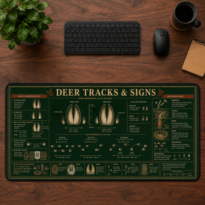 Deer Tracks & Signs Desk Mat Mouse Pad | 5To9Vibe