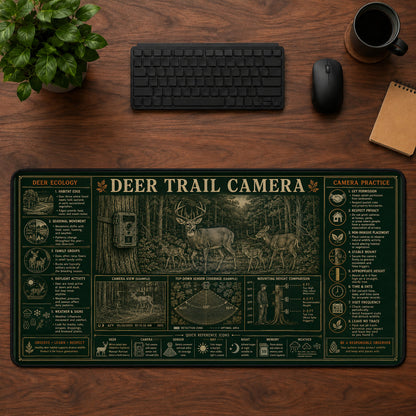 Deer Trail Camera Desk Mat Mouse Pad | 5To9Vibe
