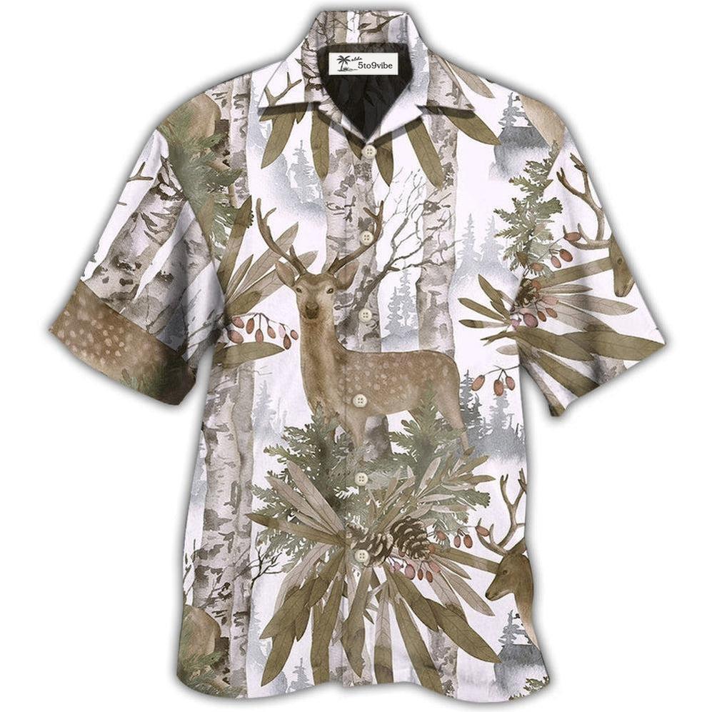Hawaiian Shirt / Adults / S Deer Forest Art Style - Hawaiian Shirt 