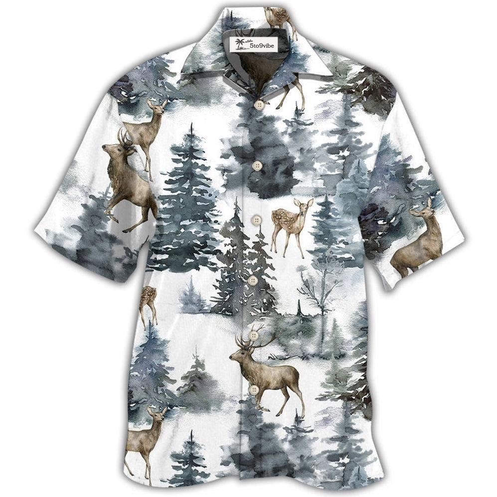 Hawaiian Shirt / Adults / S Deer Forest Blur Art - Hawaiian Shirt 