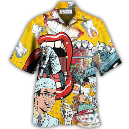 Hawaiian Shirt / Adults / S Dentist Funny Teeth - Hawaiian Shirt 