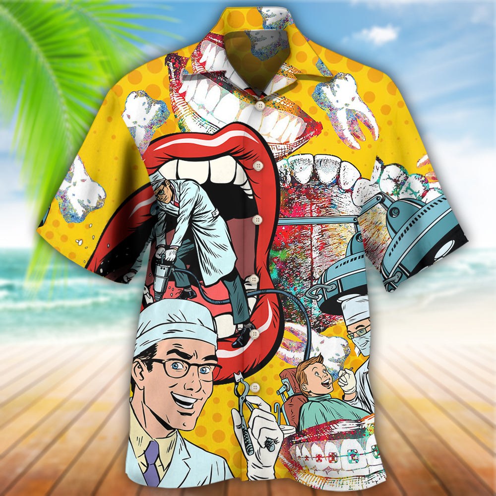 Dentist Funny Teeth - Hawaiian Shirt 