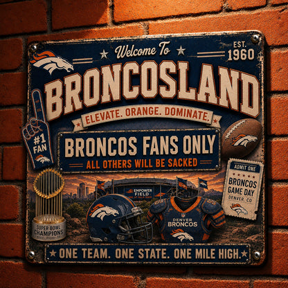 All Football Fans Teams Rustic Only Vintage Metal Sign - 5to9vibe