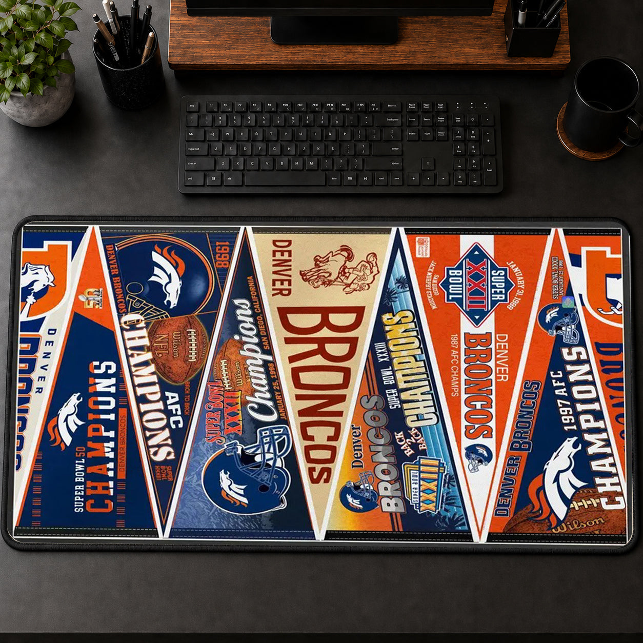 All Football Teams Vintage Anniversary For Fans Desk Mat Mouse Pad Trending - 5to9vibe