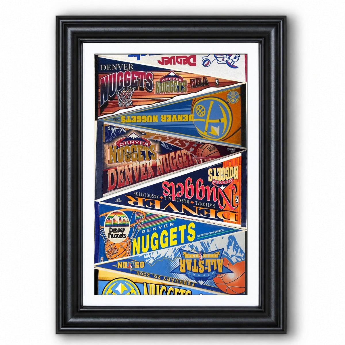 All Basketball Teams Vintage Pennant Anniversary For Fans No Frame Vertical Poster - 5to9vibe