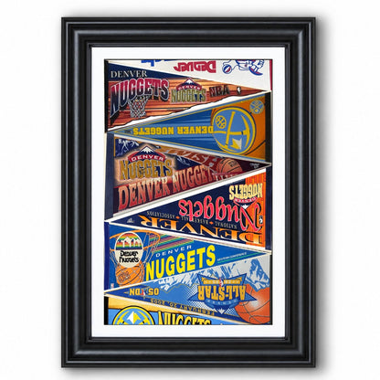All Basketball Teams Vintage Pennant Anniversary For Fans No Frame Vertical Poster - 5to9vibe