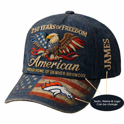 250th Anniversary USA Hat Vintage Eagle 250 Year American Anniversary Patriotic Unisex Baseball Cap