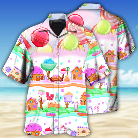 Food Dessert Colourful Cookies Candy Lolipop - Hawaiian Shirt 