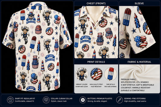All Football Teams 4th July 250 Years Anniversary America Premium Unisex Hawaiian Shirt For Men and Women