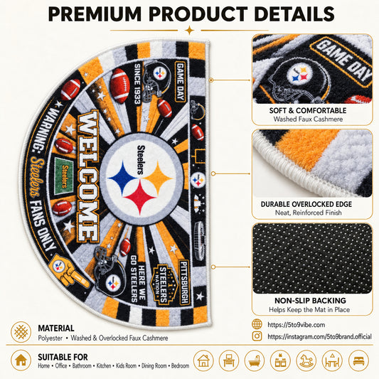 All Football Teams Logo Stadium Area Baseball Fan Custom Shape Rug Print Premium Welcome Mat Washable Black Border Personalized Football Custom Shape Rug