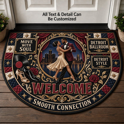 Detroit Ballroom Personalized Half Round Mat | 5To9Vibe