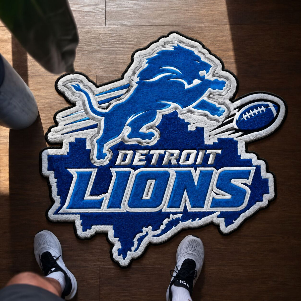 All Football Teams Logo Trophy City Map Football Fan Custom Shape Rug Print Premium Welcome Mat Washable Black Border Personalized Football Custom Shape Rug