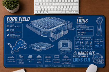 All Football Stadium BluePrint Desk Mat Mouse Pad Plus Size Trending - 5to9vibe