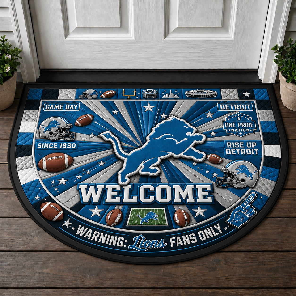 Football All Teams Custom Premium Welcome Mat – Personalized Doormat