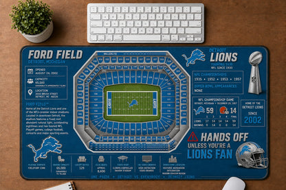All Football Stadium Schematic Desk Mat Mouse Pad Plus Size - 5to9vibe