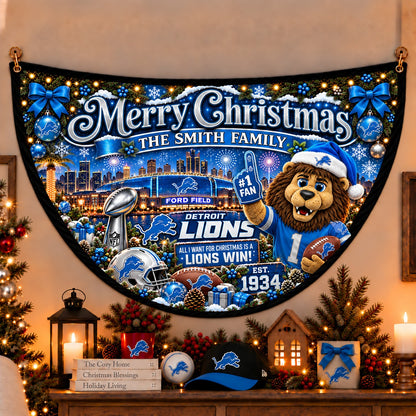 All Football Teams Personalized Christmas Night Bunting Flag - 5to9vibe