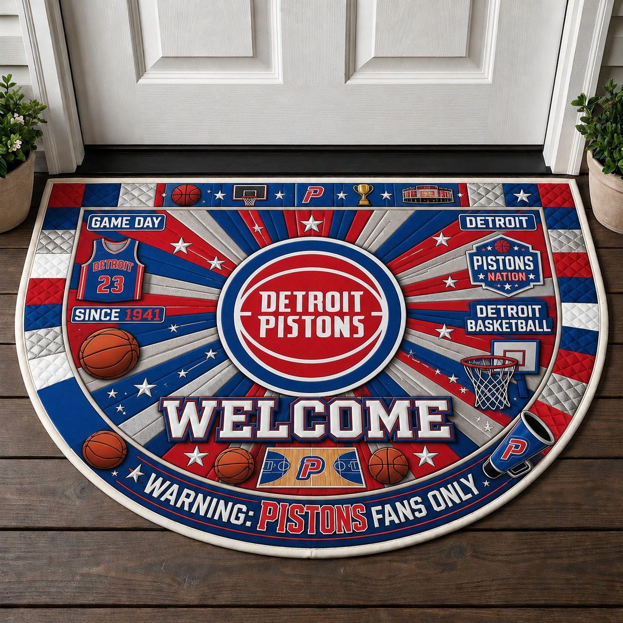 Basketball All Teams Custom Premium Welcome Mat – Personalized Baseball Doormat