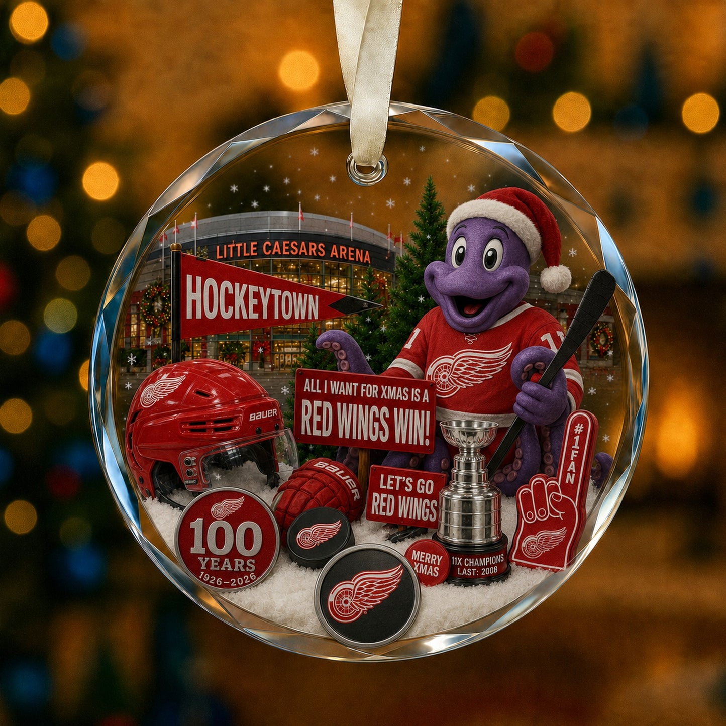 All Hockey Teams Christmas Glass Ornament With Gift Box Trending - 5to9vibe