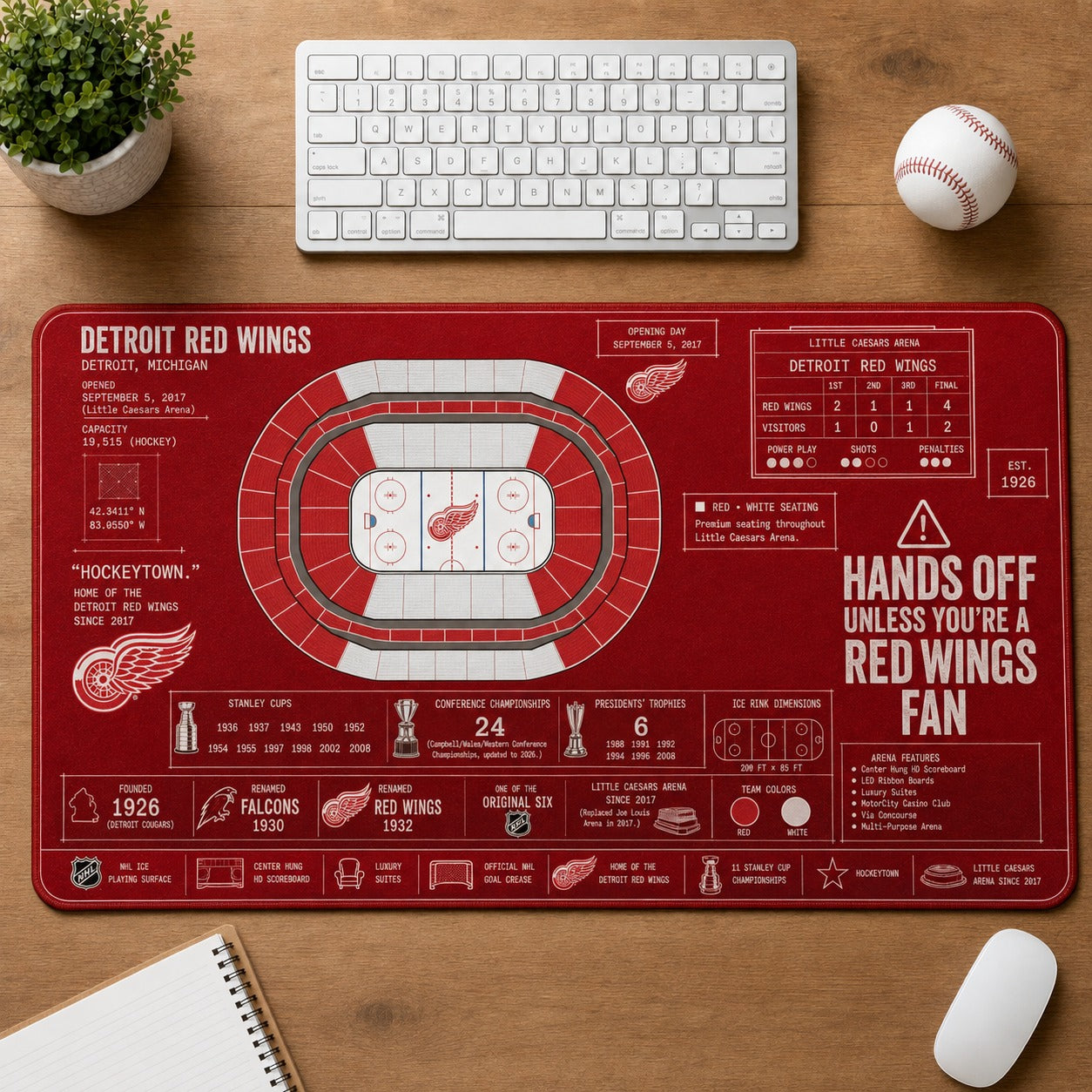 All Hockey Stadiums Arena Blueprint Desk Mat Mouse Pad Plus Size Trending - 5to9vibe