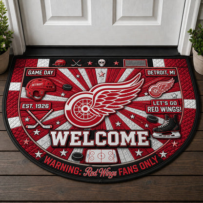 Hockey All Teams Custom Quilted Print Premium Welcome Mat – Personalized Baseball Doormat