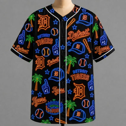 All Baseball Jersey Teams Neon Pattern Vibe Summer Party Baseball Jersey For Men and Women