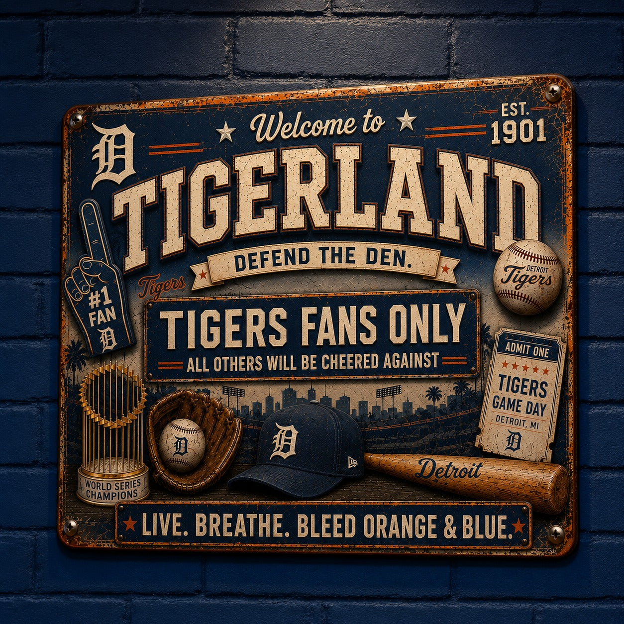 All Baseball Fans Teams Only Vintage Metal Sign - 5to9vibe