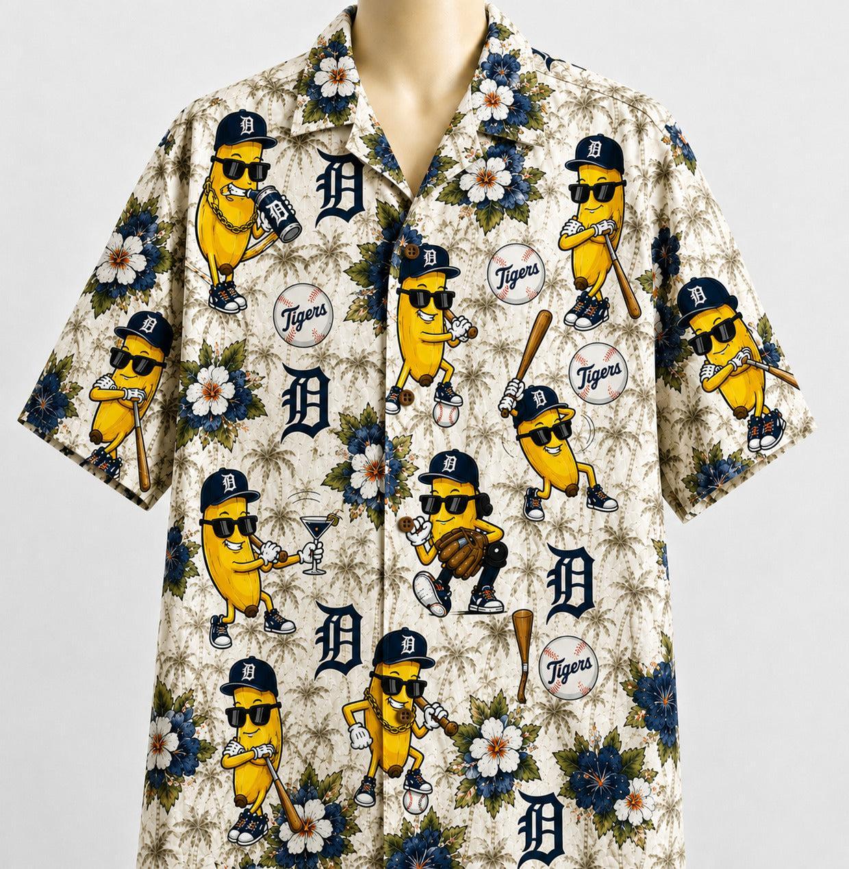 All Baseball Teams banana Hibiscus Flower Beach Vibe Aloha Premium Unisex Hawaiian Shirt For Men and Women
