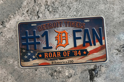 Baseball Car Plate Team Logo Fan America 250 Premium Car Plate