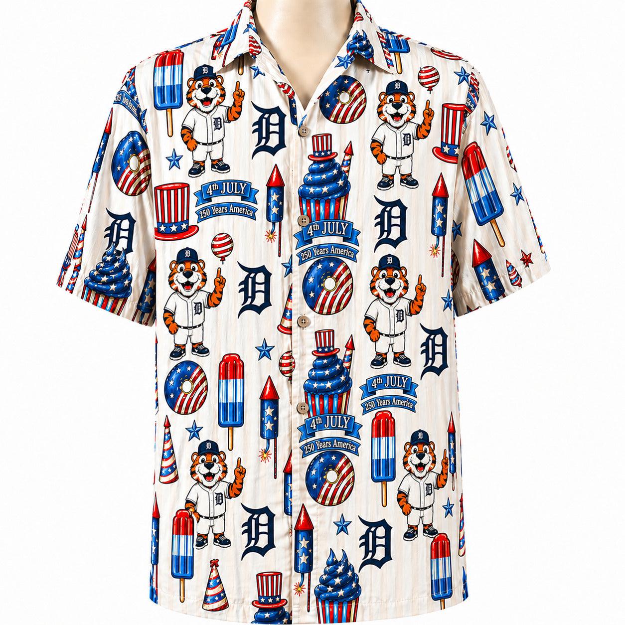 All Baseball Team 4th July 250 Years Anniversary America Premium Unisex Hawaiian Shirt For Men and Women