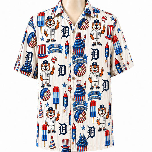 DT Baseball Team 4th July 250 Years Anniversary America Premium Unisex Hawaiian Shirt For Men and Women