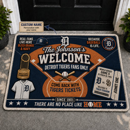 Alfombra personalizada de bienvenida premium de equipo de la MLB – Felpudo de béisbol personalizado