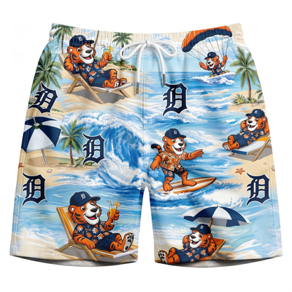 MT Baseball Mascot Beach Viber Button-Up Unisex Hawaiian Shirt For Men & Women