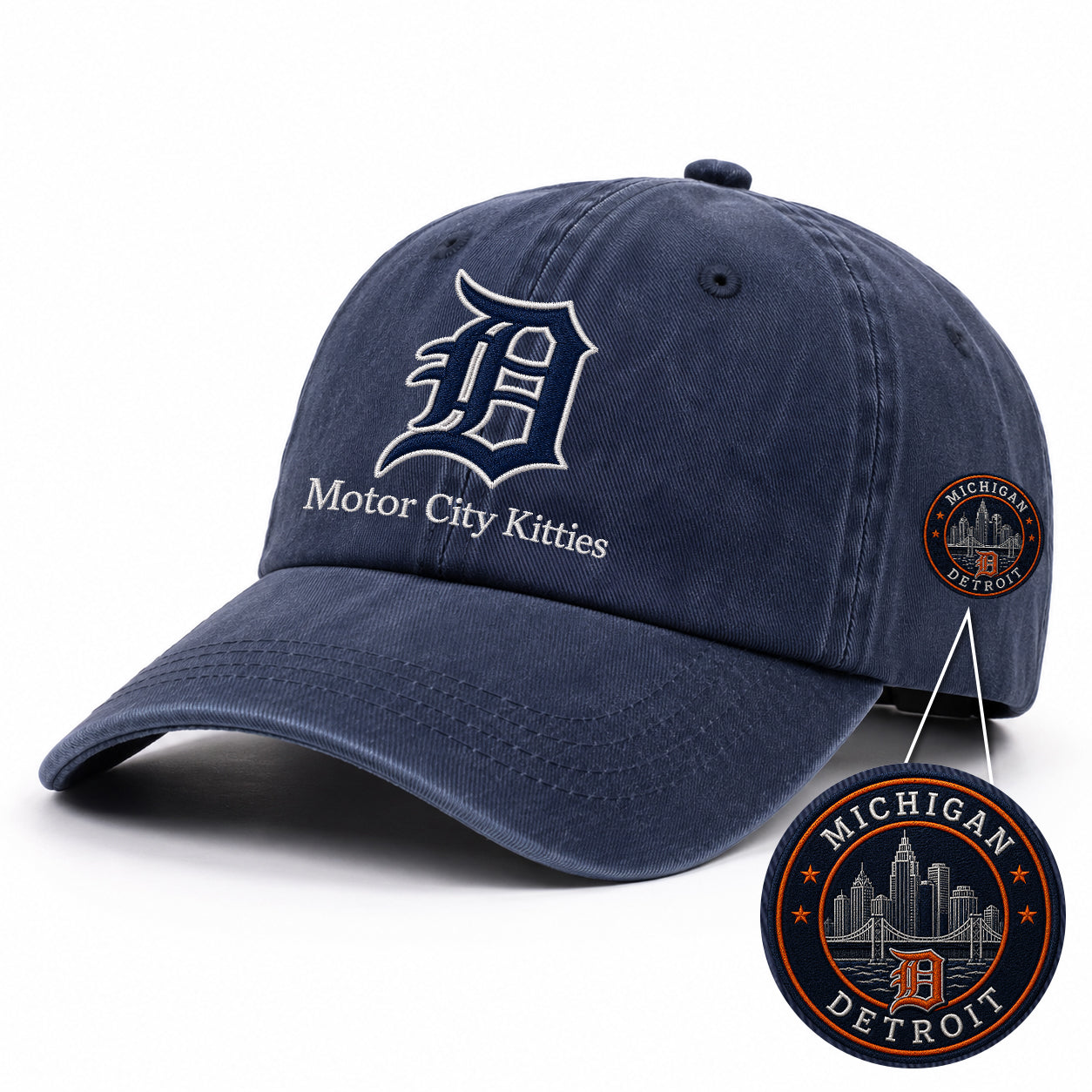 Baseball Team Slogan Cap All Teams Embroidered Logo Premium Wash Cap