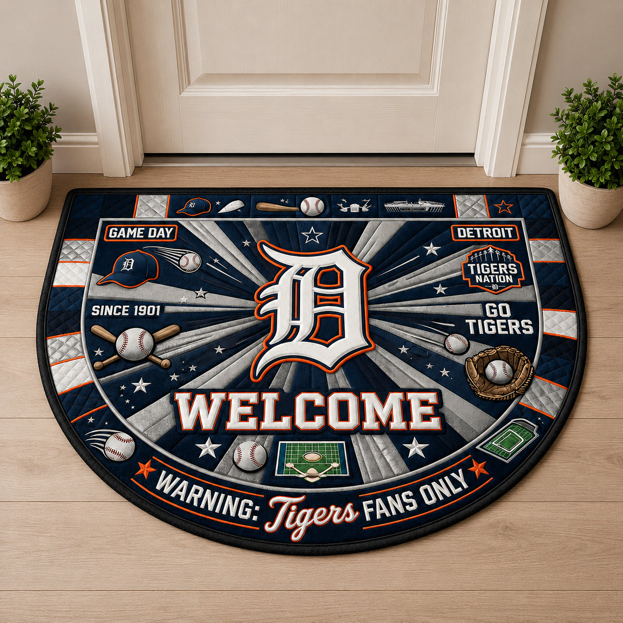 Alfombra personalizada de bienvenida premium de equipo de la MLB – Felpudo de béisbol personalizado