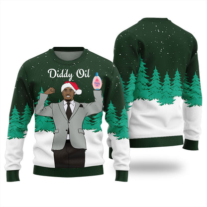 Diddy Oil Mens Ugly Christmas Sweater