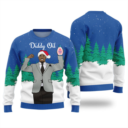 Diddy Oil Mens Ugly Christmas Sweater