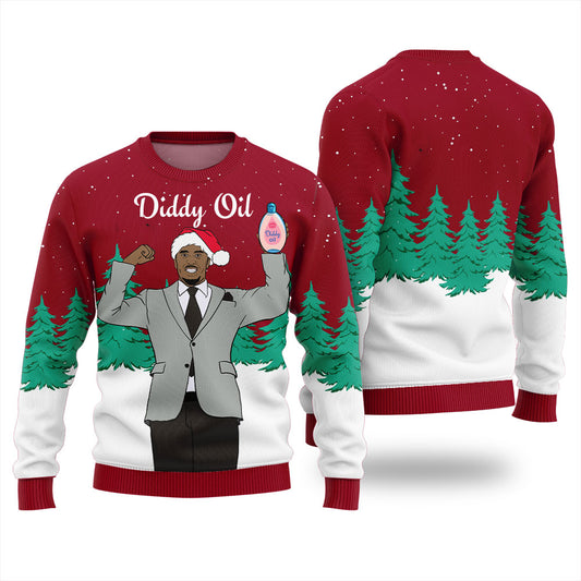 Diddy Oil Womens Ugly Christmas Sweater