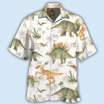 Dinosaur Strong Big Tropical Style - Hawaiian Shirt 