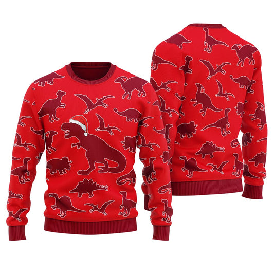 Dinosaur Men's Ugly Christmas Sweater