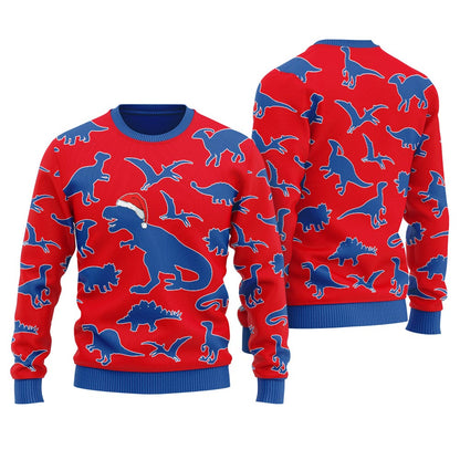Dinosaur Men's Ugly Christmas Sweater