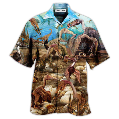 Hawaiian Shirt / Adults / S Dinosaur Born To Be King Of Sky Freedom - Hawaiian Shirt 