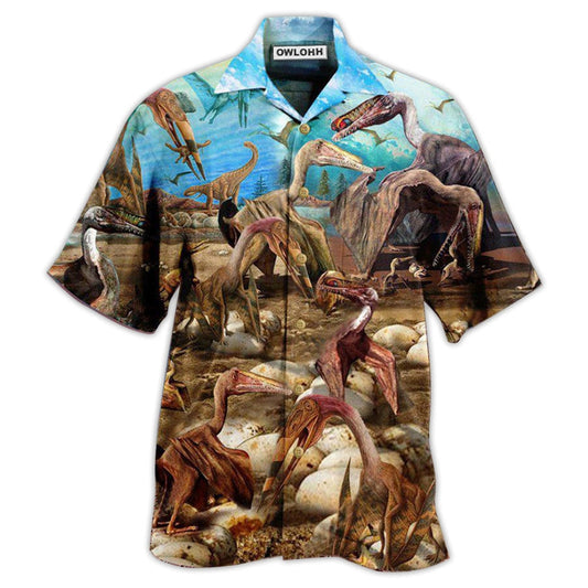 Hawaiian Shirt / Adults / S Dinosaur Born To Be King Of Sky Freedom - Hawaiian Shirt 