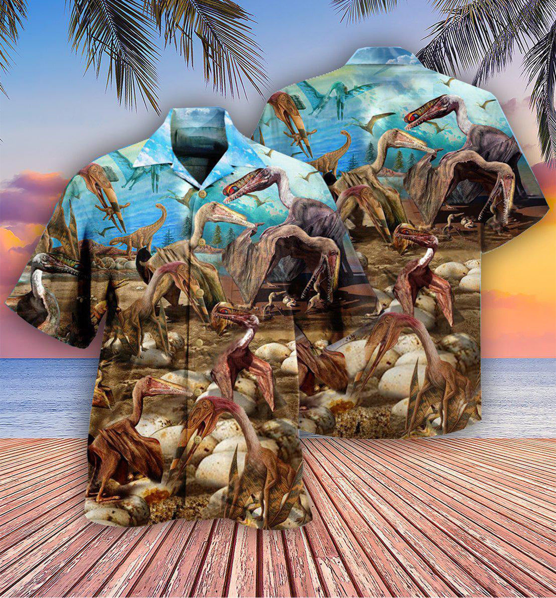 Dinosaur Born To Be King Of Sky Freedom - Hawaiian Shirt 