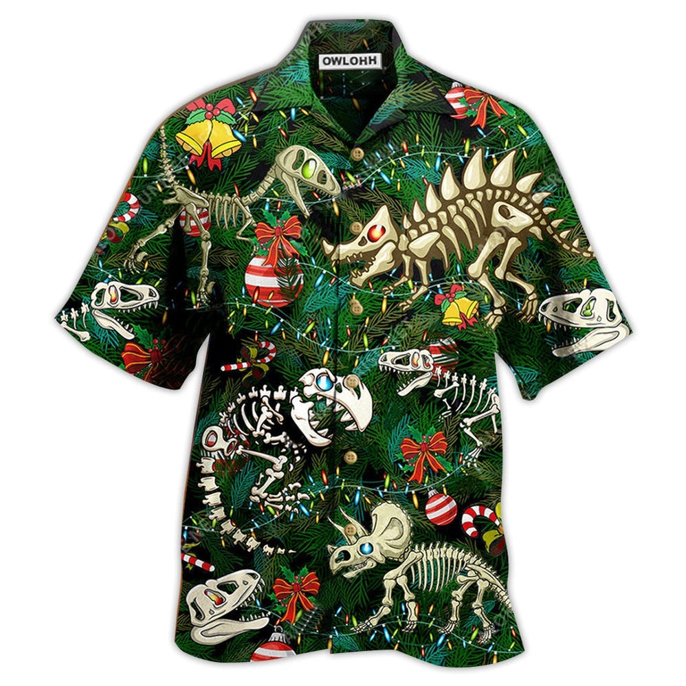 Hawaiian Shirt / Adults / S Dinosaur Dear Santa I Am A Dinosaur Christmas - Hawaiian Shirt 