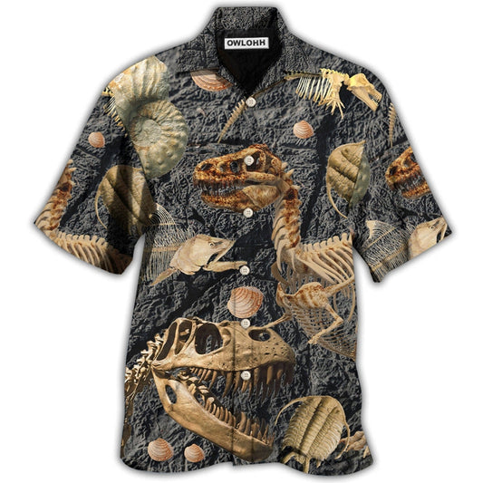 Hawaiian Shirt / Adults / S Dinosaur Fossils Collection - Hawaiian Shirt 