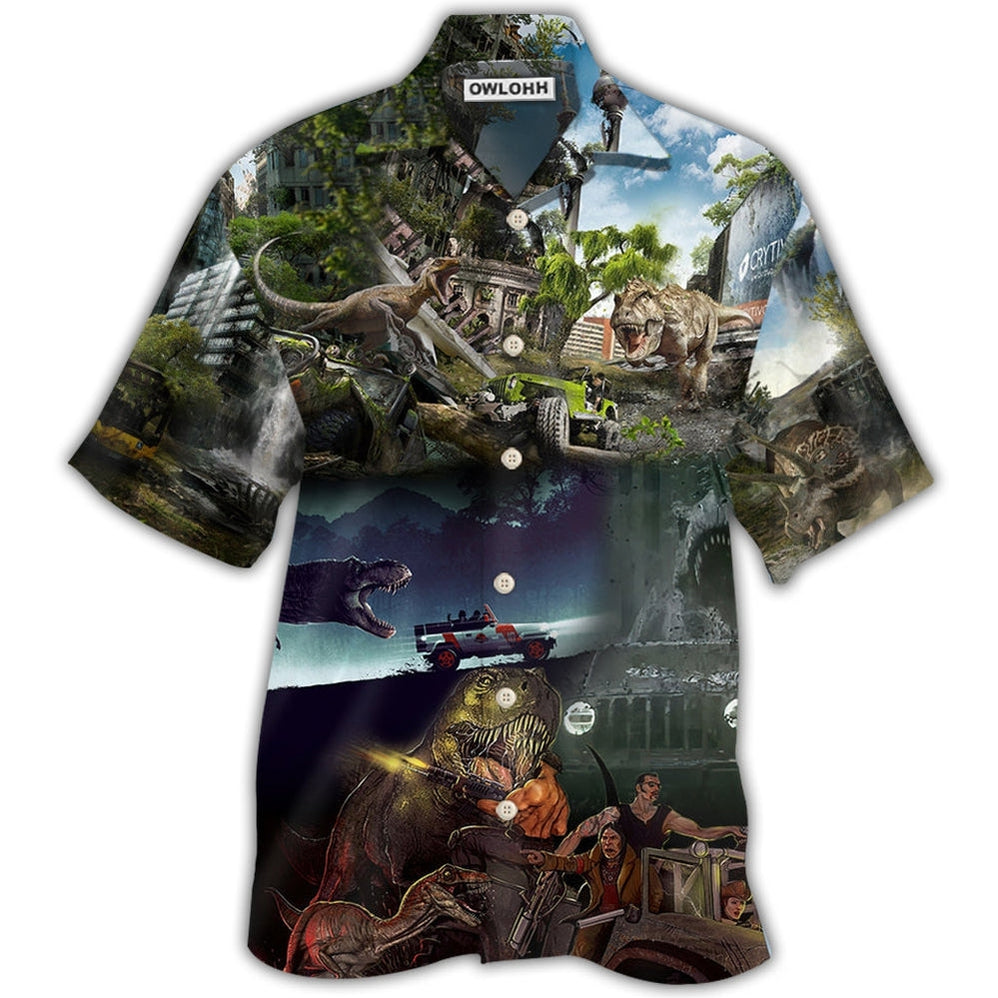 Hawaiian Shirt / Adults / S Dinosaur Jeep Strong Style - Hawaiian Shirt 